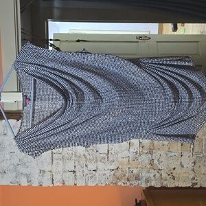 Vince Camuto Black and White Draped Blouse